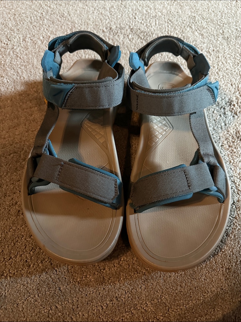 Teva Men's Gray and Blue Outdoor Strap Sandals